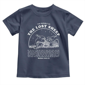 The Parable Of The Lost Sheep Toddler T Shirt Christian Bible Verse TS11 Navy Print Your Wear