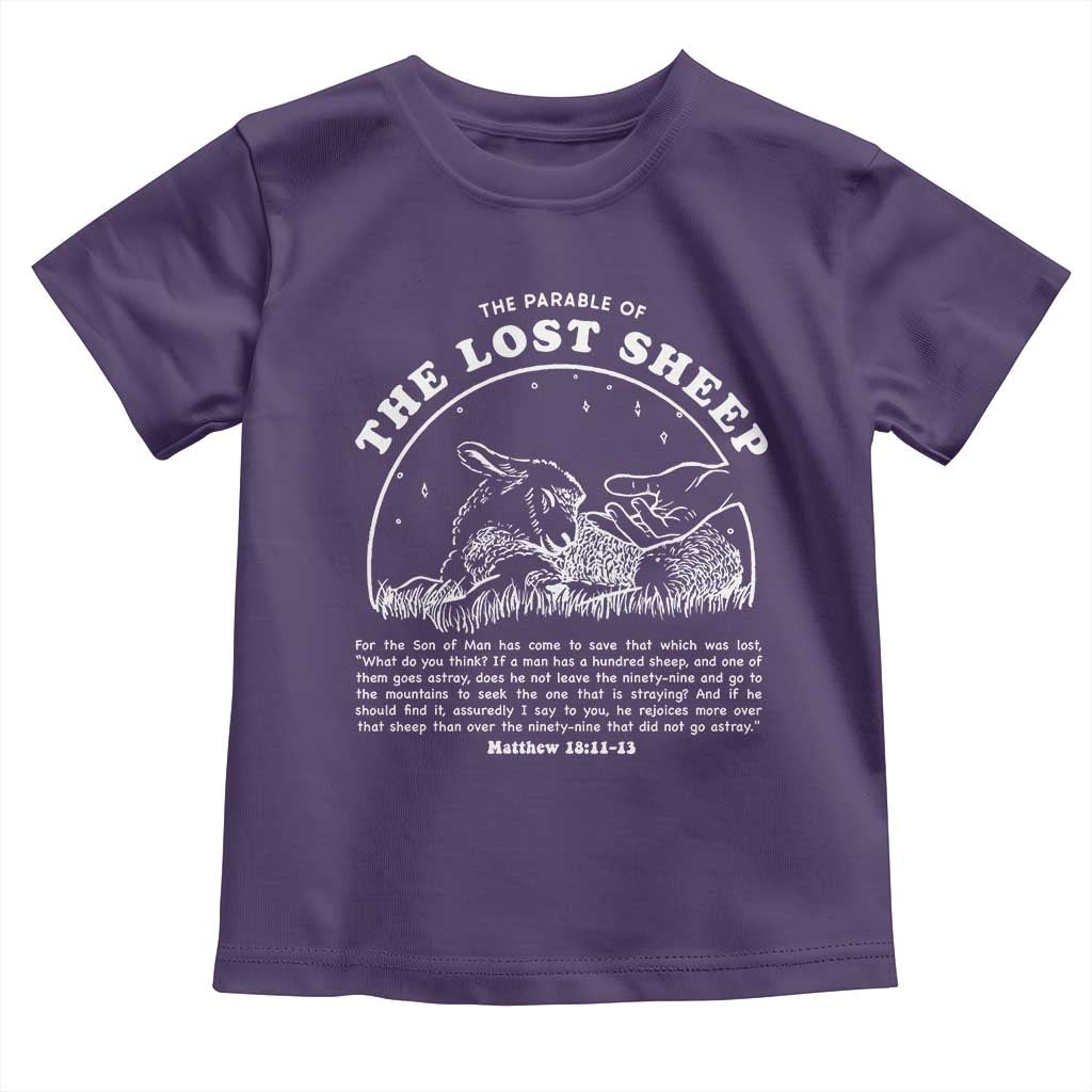 The Parable Of The Lost Sheep Toddler T Shirt Christian Bible Verse TS11 Purple Print Your Wear