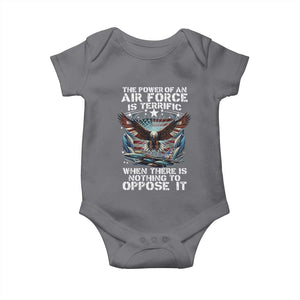 The Power Of An Air Force Is Terrific When There Is Nothing To Oppose It Baby Onesie Veteran Winston Churchill Quote TS11 Charcoal Print Your Wear