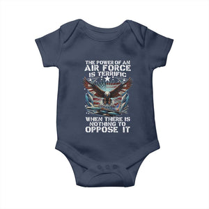 The Power Of An Air Force Is Terrific When There Is Nothing To Oppose It Baby Onesie Veteran Winston Churchill Quote TS11 Navy Print Your Wear