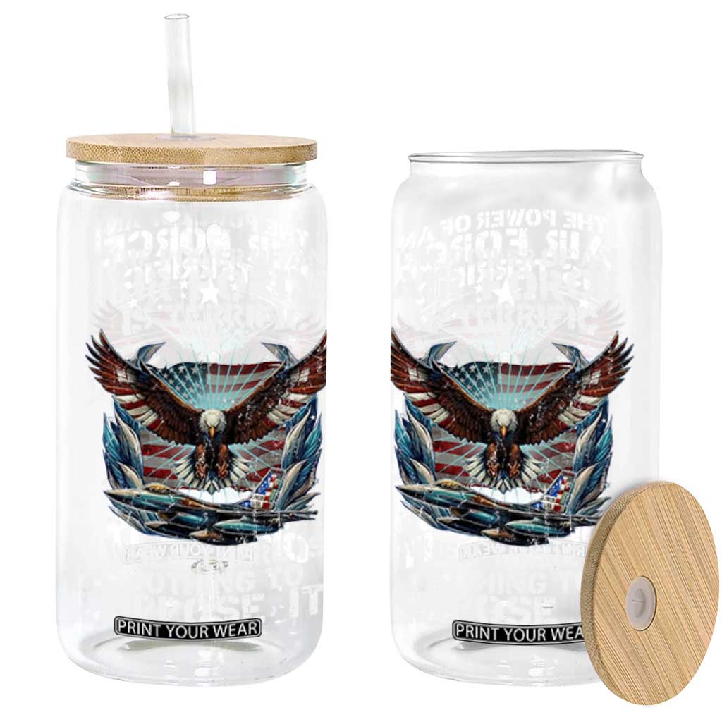 The Power Of An Air Force Is Terrific When There Is Nothing To Oppose It Glass Can Veteran Winston Churchill Quote TS11 Black Print Your Wear