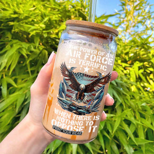 The Power Of An Air Force Is Terrific When There Is Nothing To Oppose It Glass Can Veteran Winston Churchill Quote TS11 Print Your Wear