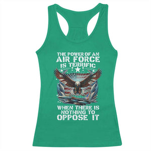 The Power Of An Air Force Is Terrific When There Is Nothing To Oppose It Racerback Tank Top Veteran Winston Churchill Quote TS11 Irish Green Print Your Wear