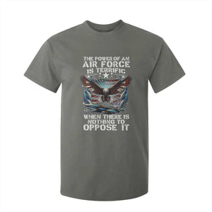 The Power Of An Air Force Is Terrific When There Is Nothing To Oppose It T Shirt For Kid Veteran Winston Churchill Quote TS11 Military Green Print Your Wear