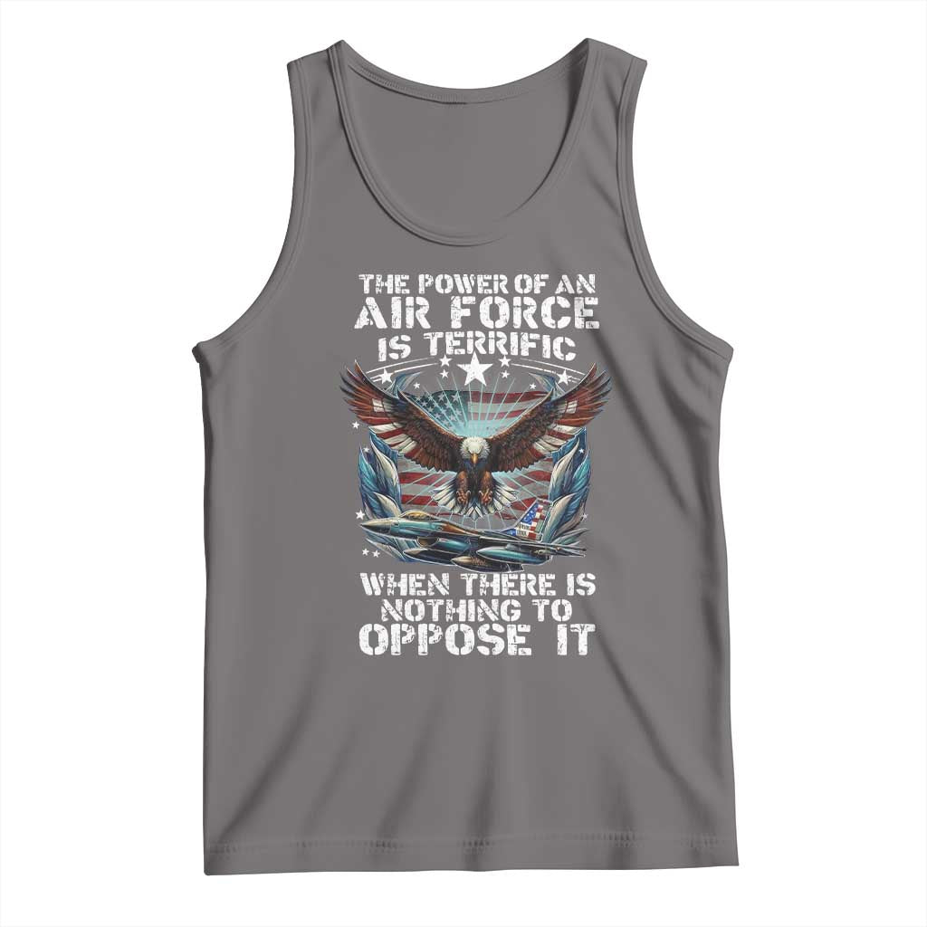 The Power Of An Air Force Is Terrific When There Is Nothing To Oppose It Tank Top Veteran Winston Churchill Quote TS11 Deep Heather Print Your Wear