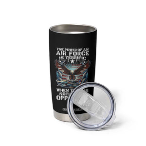 The Power Of An Air Force Is Terrific When There Is Nothing To Oppose It Tumbler Cup Veteran Winston Churchill Quote TS11 Print Your Wear