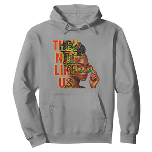 They Not Like Us Afro Queen Hoodie Melanin Magic Woman witth Headwrap and Sunglasses TS02 Sport Gray Print Your Wear