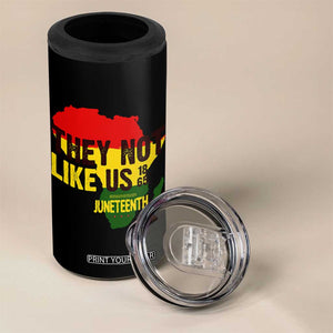 They Not Like Us Juneteenth 1865 4 in 1 Can Cooler Tumbler Afrocentric Africa Map Black Pride TS02 Print Your Wear