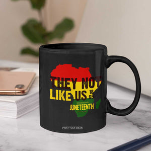 They Not Like Us Juneteenth 1865 Coffee Mug Afrocentric Africa Map Black Pride TS02 Print Your Wear