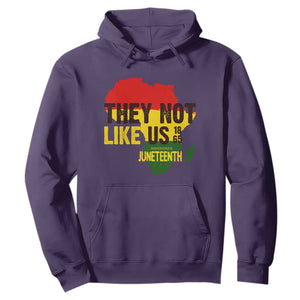 They Not Like Us Juneteenth 1865 Hoodie Afrocentric Africa Map Black Pride TS02 Purple Print Your Wear