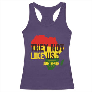 They Not Like Us Juneteenth 1865 Racerback Tank Top Afrocentric Africa Map Black Pride TS02 Purple Print Your Wear