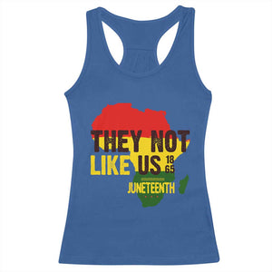 They Not Like Us Juneteenth 1865 Racerback Tank Top Afrocentric Africa Map Black Pride TS02 Royal Blue Print Your Wear