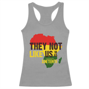 They Not Like Us Juneteenth 1865 Racerback Tank Top Afrocentric Africa Map Black Pride TS02 Sport Gray Print Your Wear