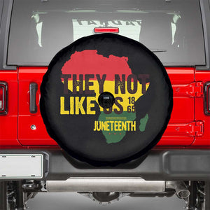 They Not Like Us Juneteenth 1865 Spare Tire Cover Afrocentric Africa Map Black Pride TS02 Black Print Your Wear
