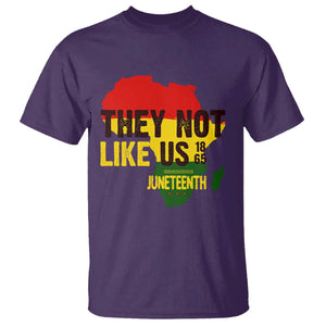 They Not Like Us Juneteenth 1865 T Shirt Afrocentric Africa Map Black Pride TS02 Purple Print Your Wear