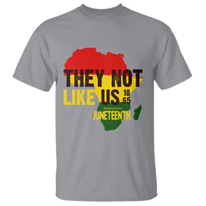 They Not Like Us Juneteenth 1865 T Shirt Afrocentric Africa Map Black Pride TS02 Sport Gray Print Your Wear