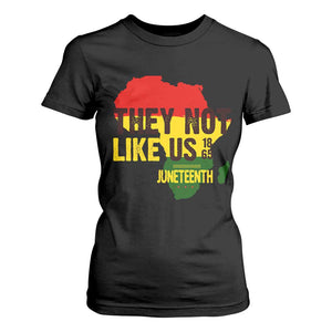 They Not Like Us Juneteenth 1865 T Shirt For Women Afrocentric Africa Map Black Pride TS02 Black Print Your Wear