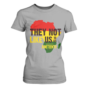 They Not Like Us Juneteenth 1865 T Shirt For Women Afrocentric Africa Map Black Pride TS02 Sport Gray Print Your Wear