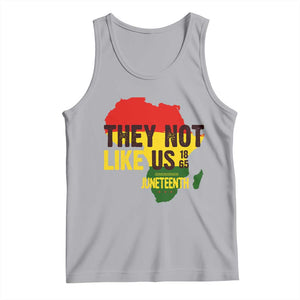 They Not Like Us Juneteenth 1865 Tank Top Afrocentric Africa Map Black Pride TS02 Athletic Heather Print Your Wear