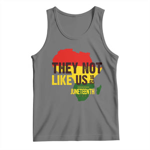 They Not Like Us Juneteenth 1865 Tank Top Afrocentric Africa Map Black Pride TS02 Black Heather Print Your Wear