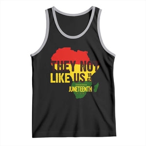 They Not Like Us Juneteenth 1865 Tank Top Afrocentric Africa Map Black Pride TS02 Black Athletic Heather Print Your Wear
