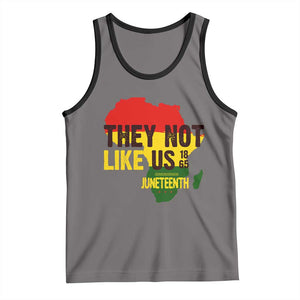 They Not Like Us Juneteenth 1865 Tank Top Afrocentric Africa Map Black Pride TS02 Deep Heather Black Print Your Wear