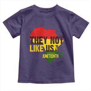 They Not Like Us Juneteenth 1865 Toddler T Shirt Afrocentric Africa Map Black Pride TS02 Purple Print Your Wear