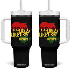 They Not Like Us Juneteenth 1865 Tumbler With Handle Afrocentric Africa Map Black Pride TS02 One Size: 40 oz Black Print Your Wear