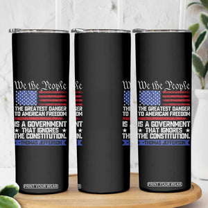 Thomas Jefferson Skinny Tumbler The Greatest Danger To Freedom Patriotic USA Flag TS10 Print Your Wear
