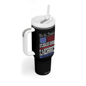 Thomas Jefferson Tumbler With Handle The Greatest Danger To Freedom Patriotic USA Flag TS10 Print Your Wear