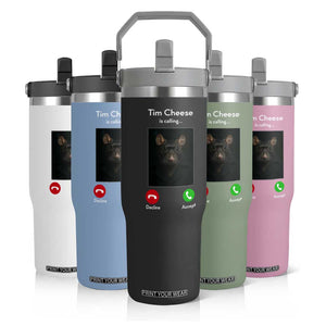 Tim Cheese Is Calling Flip Straw Tumbler Funny Decline Or Accept Meme TS02 Print Your Wear