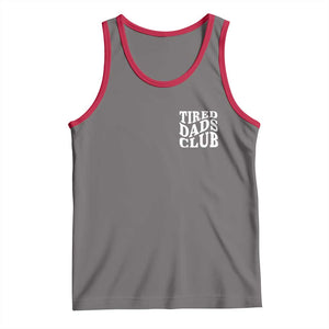 Tired Dads Club Tank Top Fathers Day Funny Dad Life TS10 Deep Heather Red Print Your Wear