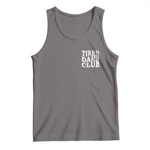 Tired Dads Club Tank Top Fathers Day Funny Dad Life TS10 Deep Heather Print Your Wear