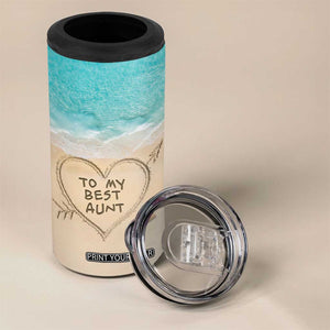 To My Best Aunt 4 in 1 Can Cooler Tumbler Beach Mother's Day Gift For Auntie TB11 Print Your Wear