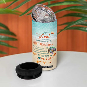 To My Best Aunt 4 in 1 Can Cooler Tumbler Beach Mother's Day Gift For Auntie TB11 Print Your Wear