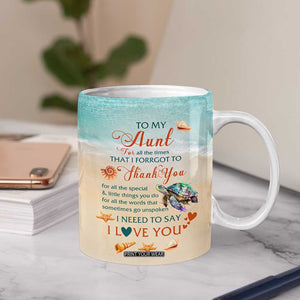 To My Best Aunt Coffee Mug Beach Mother's Day Gift For Auntie TB11 Print Your Wear