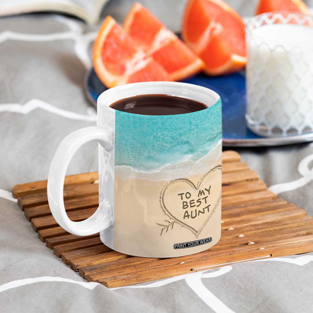 To My Best Aunt Coffee Mug Beach Mother's Day Gift For Auntie TB11 Print Your Wear