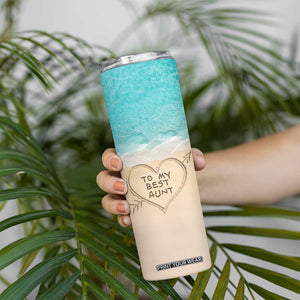 To My Best Aunt Skinny Tumbler Beach Mother's Day Gift For Auntie TB11 Print Your Wear
