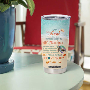 To My Best Aunt Tumbler Cup Beach Mother's Day Gift For Auntie TB11 Print Your Wear
