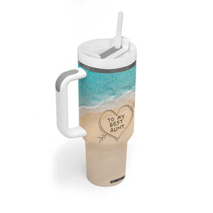 To My Best Aunt Tumbler With Handle Beach Mother's Day Gift For Auntie TB11 Print Your Wear