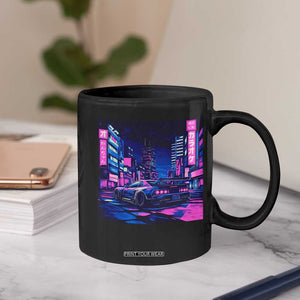Tokyo Night Drive Coffee Mug Retro Futuristic JDM Street Racing Aesthetic TS09 Print Your Wear