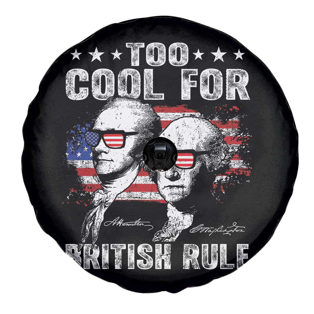 Too Cool For British Rule Spare Tire Cover USA American Flag 4th of July TS10 Print Your Wear