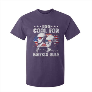 Too Cool For British Rule T Shirt For Kid USA American Flag 4th of July TS10 Purple Print Your Wear