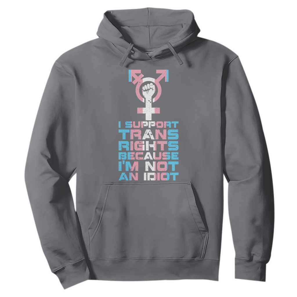 Trans Ally Hoodie Transgender Pride Flag Support TS10 Charcoal Print Your Wear