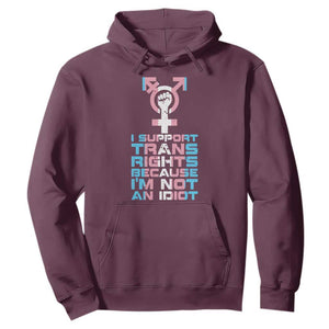 Trans Ally Hoodie Transgender Pride Flag Support TS10 Maroon Print Your Wear
