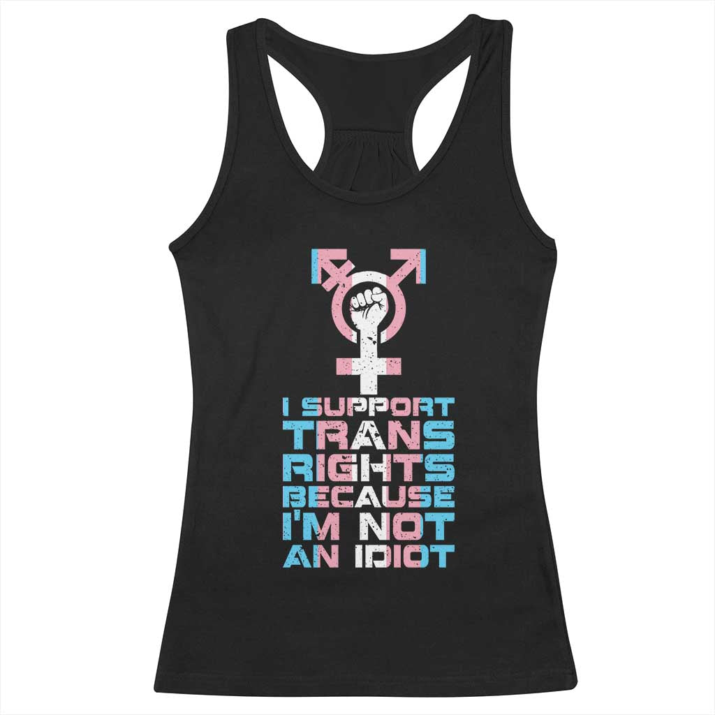 Trans Ally Racerback Tank Top Transgender Pride Flag Support TS10 Black Print Your Wear