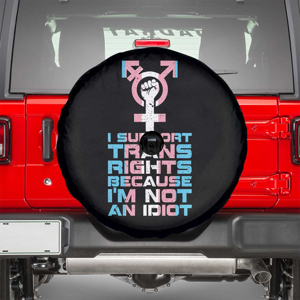 Trans Ally Spare Tire Cover Transgender Pride Flag Support TS10 Black Print Your Wear