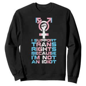 Trans Ally Sweatshirt Transgender Pride Flag Support TS10 Black Print Your Wear