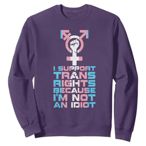 Trans Ally Sweatshirt Transgender Pride Flag Support TS10 Purple Print Your Wear