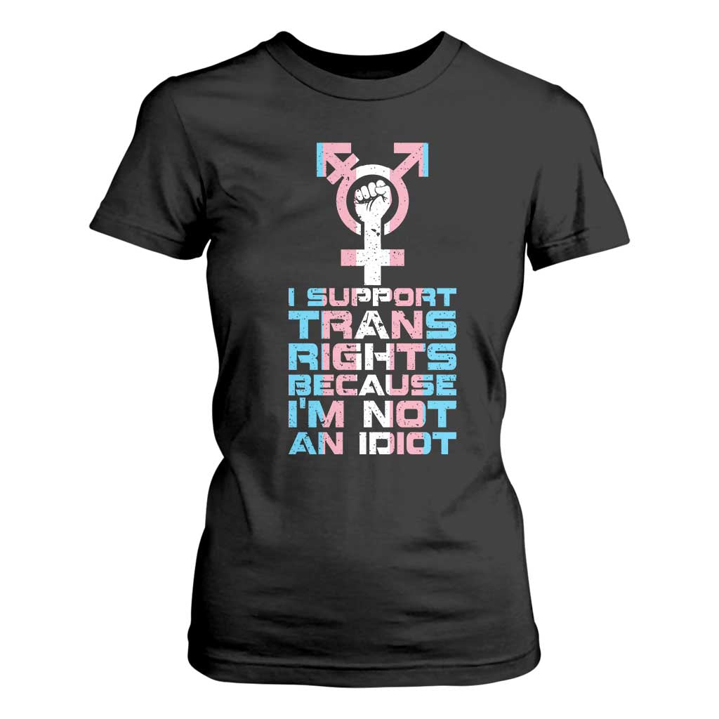 Trans Ally T Shirt For Women Transgender Pride Flag Support TS10 Black Print Your Wear